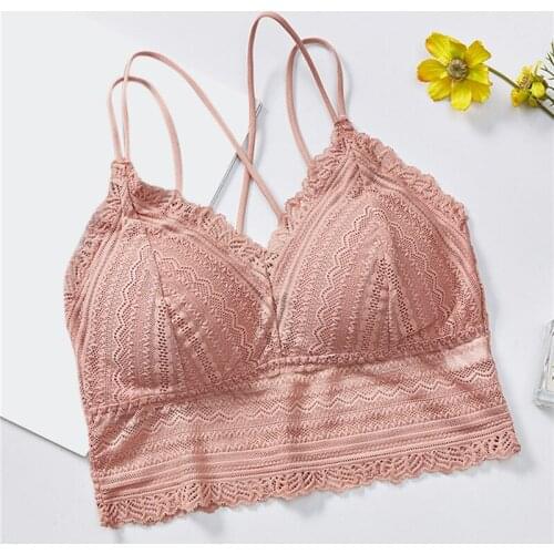 2021 New Sexy Seamless Lace Bralette Womens Bra Tops Summer Lingerie Bra Camisole Girls High Quality Breathable Tube Top