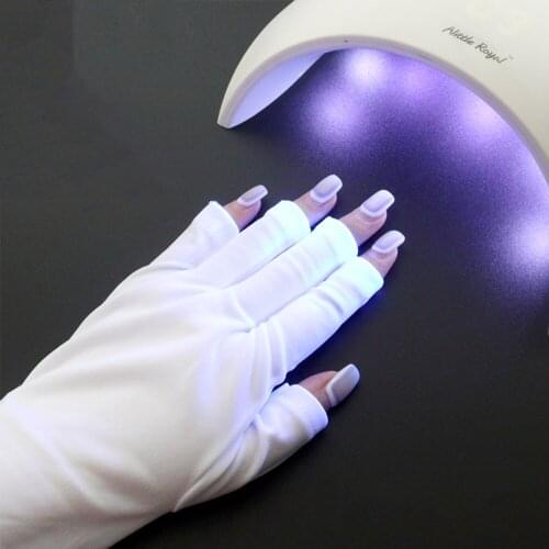 One Pair Anti UV LED Nail Lamp Gloves For Hand Protection Security Manicure Gloves