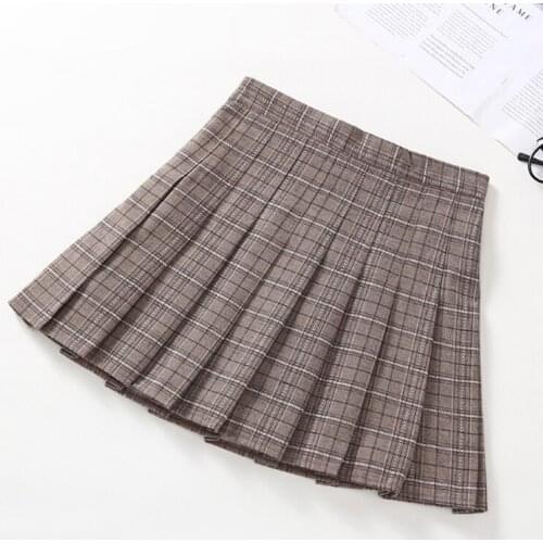 Girls Pleated Skirts Kids School Skirt Spring Autumn Plaid Tutu Skirt Girl Princess Dance Party Skirts Children Costume100-160cm