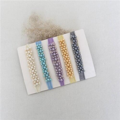 Newborn Pearl Headband Photo Props Handmade Baby Tieback Cute Newborn Crown Baby Photography Props