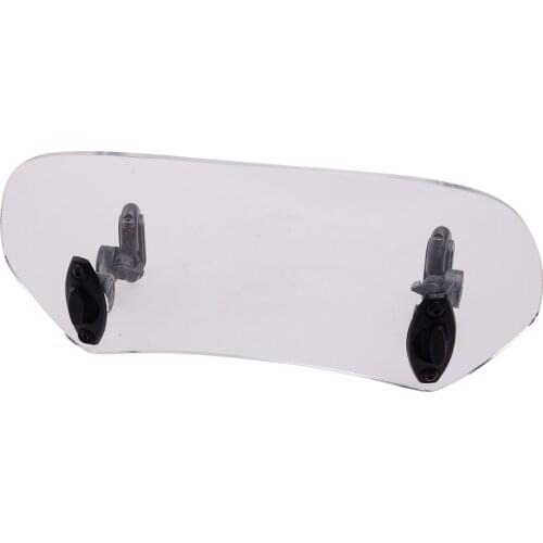 Motorcycle Clear Adjustable Windshield Extension Clip On Windscreen Spoiler Wind Deflector Fit for Honda Yamaha Suzuki Kawasaki