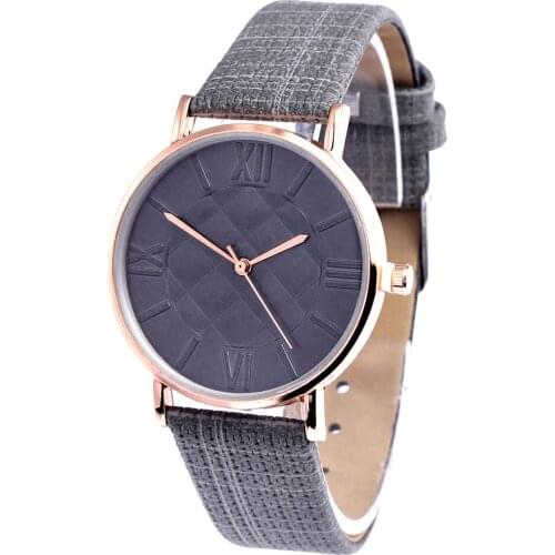 Luxury Pink Checkered Roman Watch Ladies Casual Fashion Leather Strap Women For Watches Gold Quartz Clocks Gift Zegarki Damskie