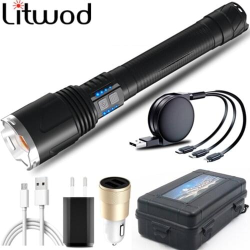 XHP110 Most Brightest 26650 Battery Led Flashlight 10-Core Power Bank Function Torch Usb Recharge Zoomable Lantern For Camping