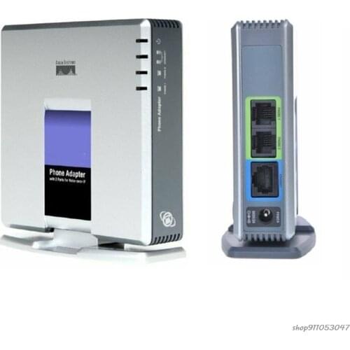 1Set VOIP Gateway 2Ports SIP V2 Protocol Internet Phone Voice Adapter with Network Cable for Linksys PAP2T AU/EU/US/UK Wholesale