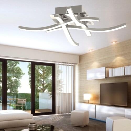 LED Interior Lighting Ceiling Lights 18W 24W Wave Arc Ceiling Lamp For Bedroom Dining Living Home Room