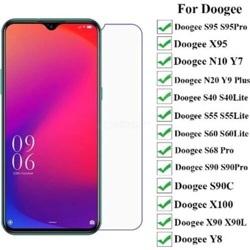 Tempered Glass For Doogee X95 S40 S55 S60Lite S90 S90C S95 S88 Pro Y7 Y9 Plus N10 N20 N100 X90 X90L Screen Protector Film