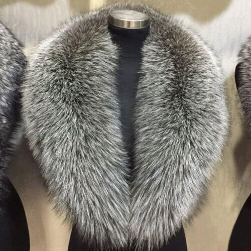 Winter Real Silver Fox Fur Scarf Women Neck Warm Red Fox Fur Collar Thick Shawl Genuine Fashion Natural Fur Scarves Female Wrap