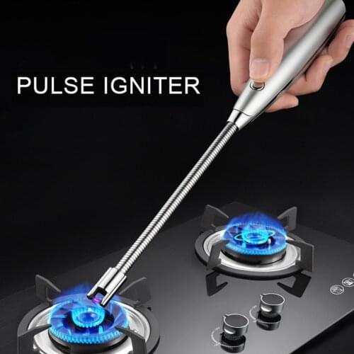 1PCS Portable Outdoor Camping Barbecue Lighter Windproof Fire-Free USB Arc Pulse Lgniter Fire Starter Maker Without Gas