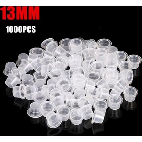 1000PCS Disposable tattoo pigments cups Permanent Makeup Ink Cups medium Size 13MM Tattoo Equipment Accessory Free Shipping IC13