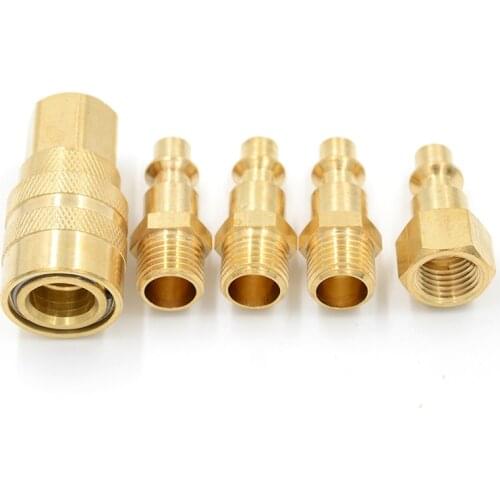 5Pcs 1/4" NPT Tools Quick Coupler set Solid Air Hose Connector Fittings High Quality