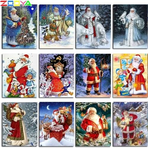 5D Diy Full Diamond Painting Santa Claus Diamond Embroidery Christmas Cartoon Picture Of Diamond Mosaic Rhinestone Holiday Gift