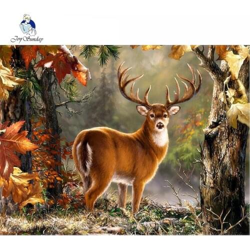 Diamond painting deer embroidery cross stitch square rhinestone embroidery animal deer picture home decoration