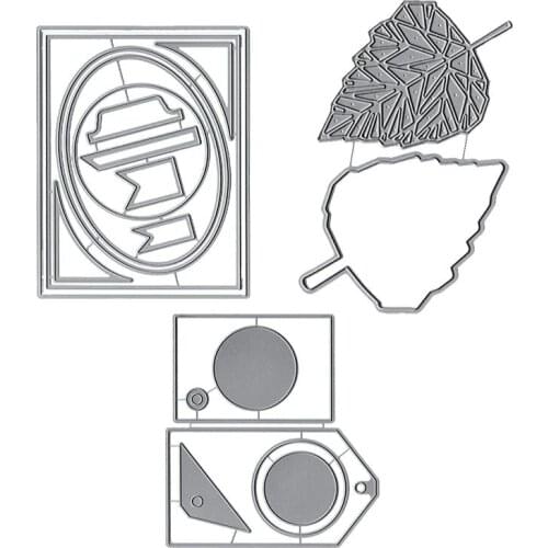 Birchleaf Tag Frame Metal Cutting Dies Stencils For DIY Scrapbooking Decoration Embossing Supplier Cards Handcraft Die Cut 2019