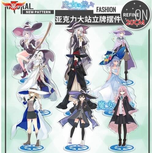 Anime Wandering Witch The Journey of Elaina Flan Saya Sheila Large Acrylic Figure Stand Display Model Plate Desk Decor Gift