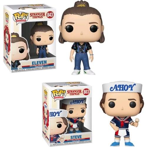 Funko pop Stranger Things Action Figure Toys #843 Eleven 803 Steve With Ice Cream Collection Action Figure Limited Edition Gifts