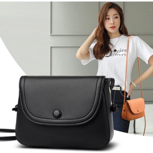 Elegant Small Flap Shoulder Bags for Women Brand Designer Pu Leather Messenger Handbag Female Wallet Casual Black Crossbody Bag