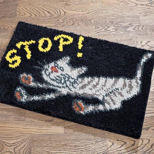 Cat stramin for carpet embroidery latch hook rug do it yourself latch hook rug kits Foamiran for crafts rug hooking diy rugs