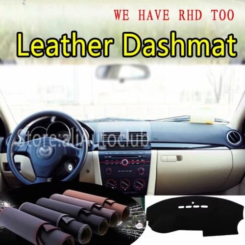 For Mazda 3 MAZDA3 BK 2003 2004 2005 2006 2007 2008 2009 Leather Dashmat Dashboard Cover Dash Carpet Custom Car Styling LHD+RHD