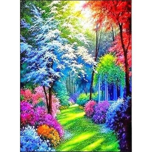 Beautiful tree, scenery diamond cross embroidery 5D square/round diamond painting diamond mosaic home decoration Halloween gifts