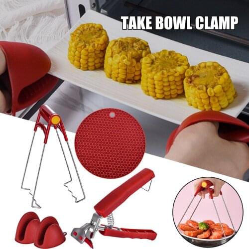 Kitchen Anti-Scalding Set for Moving Hot Plate or Bowls Heat Resistant Kitchen Accessories 3/4/5 Pack Specialty Tools Gadgets