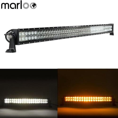 Marloo Light Straight / Curved 50 inch 288W Amber White LED Work Light Bar Combo Beam For Jeep SUV UTE 4x4 ATV Truck Off-Road