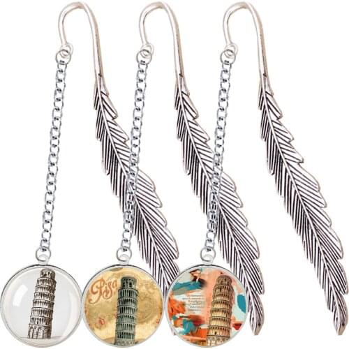 8CM Metal Bookmark Italy Torre pendente di Pisa Pendant Leaning Tower of Pisa Tour Souvenir Gifts For Reading Book Mark Notebook