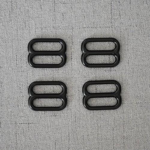 10 Pcs/Pack 20mm Black Metal Heavy Duty Adjust Tri-Glide Buckle Slider Loop Thickness Shoulder Leather Strap Rectangle 20BXK-h