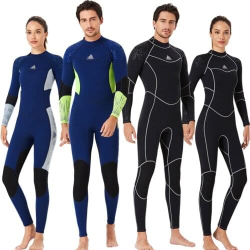 3MM Neoprene Wetsuit Men women Scuba deep diving suit spearfishing Snorkeling Surfing one piece set winter Cold-proof swimsuit
