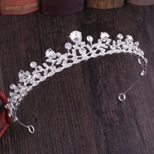 2020 New Princess trendy Luxury Crystal Bridal Crown Tiaras Gold Diadem Tiaras For Women Bride Wedding Hair Accessories