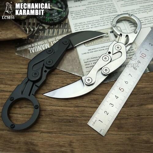 LCM66 mechanical karambit scorpion claw knife outdoor camping jungle survival battle Fixed blade hunting knives self defense too