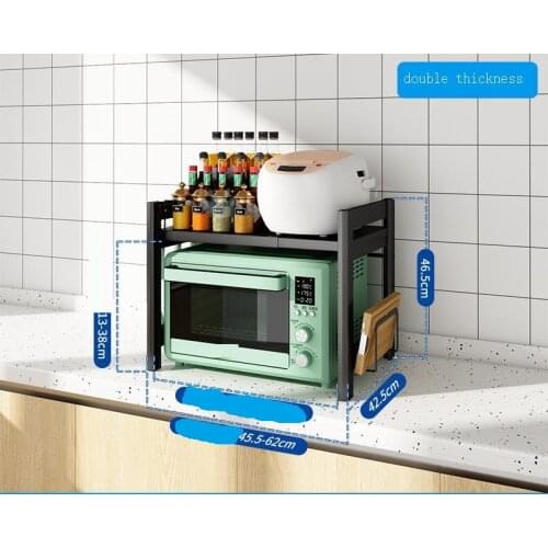 Organizer Almacenaje Rangement Cuisine Organisateur Adjustable Microwave Shelf Cozinha Cocina Mutfak Kitchen Storage Rack Holder