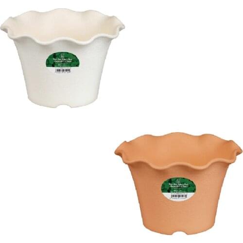 1Pcs Plastic clay wave edge style flower pot balcony plastic plant pot