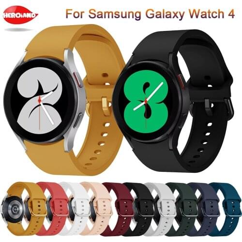 Silicone Sport Strap For Samsung Galaxy Watch 4 Classic 42mm 46mm Bracelet 20mm Wrist Band For Galaxy Watch4 40mm 44mm Correa