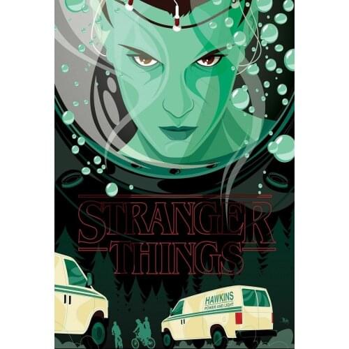 Stranger Things Art Film Print Silk Poster Home Wall Decor 24x36inch