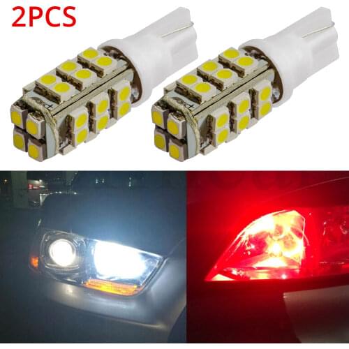 2PCS Car Reverse Lighting T10 W5W 1210 3528 Dome Reading Led Interior 28SMD LEDS Car Side Wedge Light Tail Lamp Car Signal Bulbs