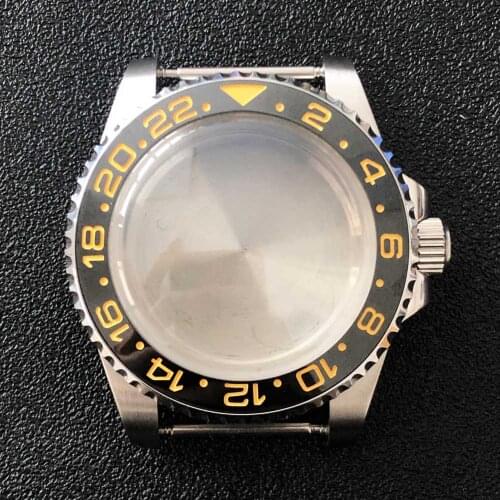 Convex Mirror Sapphire Glass 40mm Watch Case 316L Stainless Steel Case Watch Accessories Suitable for NH35/NH36 Movement