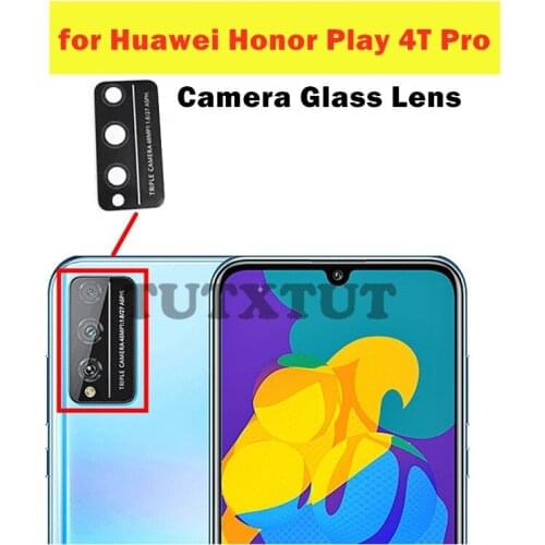 2PCS for Huawei Honor Play 4T Pro Back Camera Glass Lens Main Rear Camera Lens with Glue Repair Spare Parts