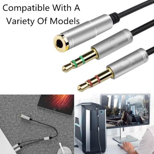 ZUIDID Practical Office Computer 2 In 1 Conversion Adapter 3.5 mm Female To 2 Male Jack Audio Y Splitter