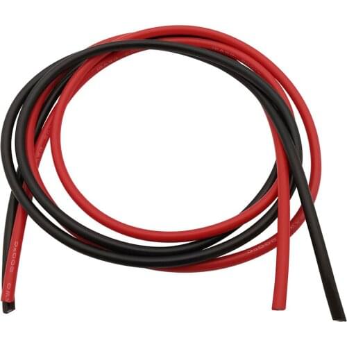 1M Black+1M Red 12-30 AWG Silicone Wire 12/14/16/18/20 22/24/26/28/30 AWG Tinned Copper Electrical Wire DIY Lamp Connector Cable