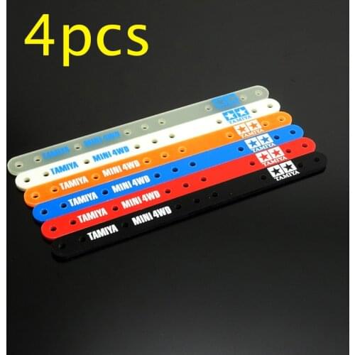 4 Pcs 1.5mm Colorful Lettered Glass Fiber Reinforcing Plate Bar Stick 15495 For 1/32 Scale Mini 4WD Car Model