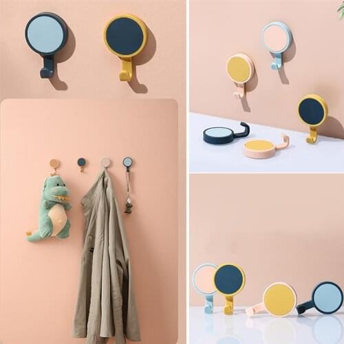 6PCS Wall Hook Creative 360° Rotatable Self-adhesive No Punching Hook for Kitchen Bathroom
