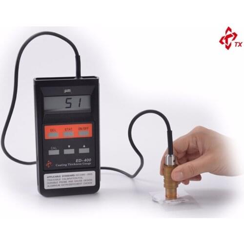 Brand TX ED-400 Digital Coating Thickness Gauge Meter insulating coatings on non-ferrous metals 0~500um/0.1 Accuracy +-1um
