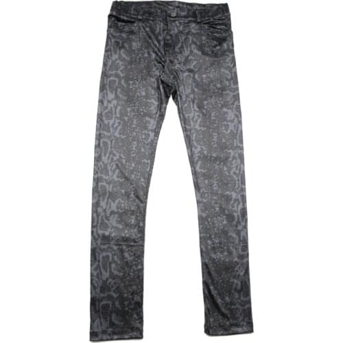 Male Korean Version Slim Trousers Between Season Wear Imitate Snakeskin Grain High-Elastic Relax Sports Milk Silk Casual Pants