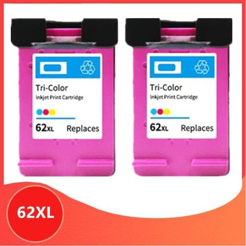2 Color Compatible for 62XL Ink Cartridge for hp62 for hp 62 5640 5660 7640 5540 5544 5545 5546 5548 Officejet 5740 5741 5742