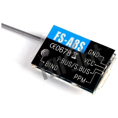 FLYSKY FS-A8S 8ch 2.4G PPM iBUS Recevier for I10 I6S I6X TM10 TM8 RC transmitter