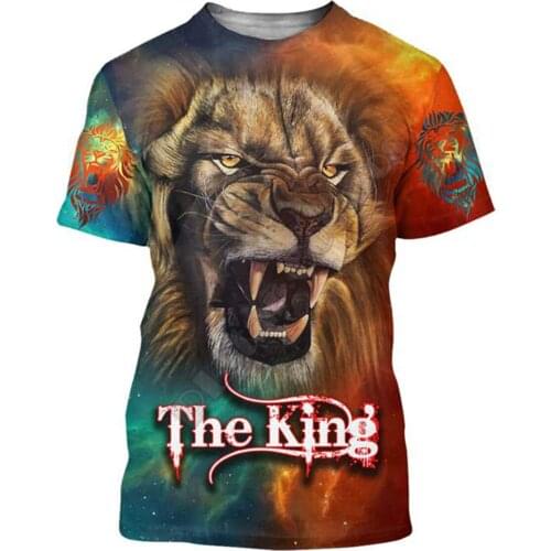 3D Printed T Shirts Lion The King T-Shirt Harajuku Streetwear women for men Funny Tshirts Short sleeve Drop shipping style-3