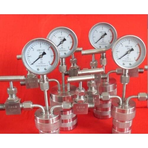 Hydrothermal Synthesis Autoclave Reactor with PTFE Chamber 100ml 6Mpa with gas inlet & outlet gauge ATT