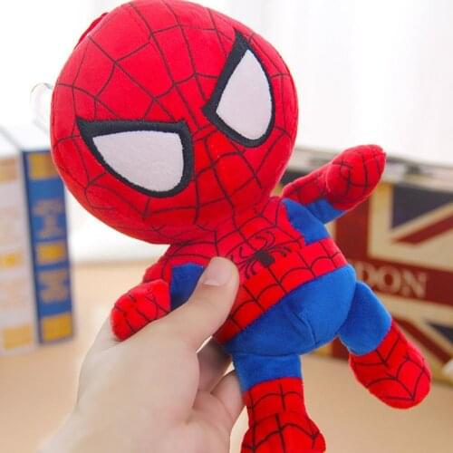Disney 27cm Spiderman Captain America iron Man Plush Toys Movie Dolls Marvel Avengers Soft model Gifts for Kids