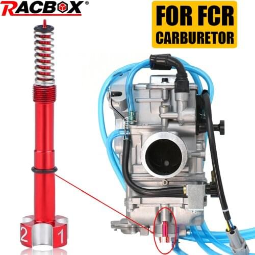 FCR Carburetor CNC Adjustable Fuel Mixture Screw Red mixed gas ratio adjustment screw for Keihin FCR carburetors