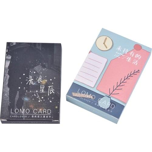 28 Sheets Wandering Stars Lomo Card Cartoon Mini Postcard Message Card Christmas Gifts